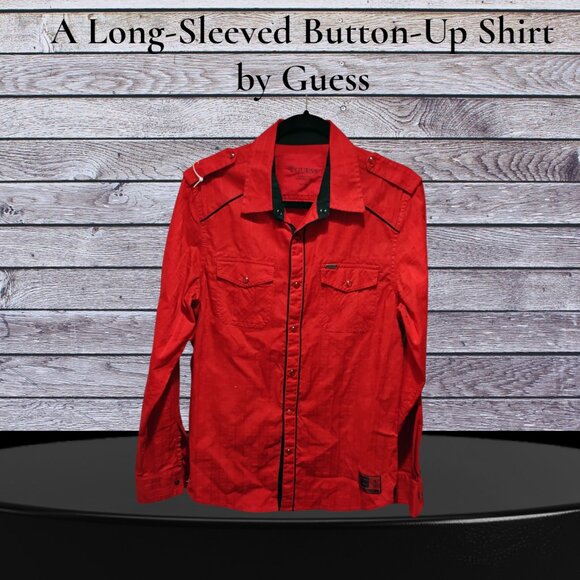 A Long-Sleeved Button-Up Shirt by Guess - Picture 1 of 2